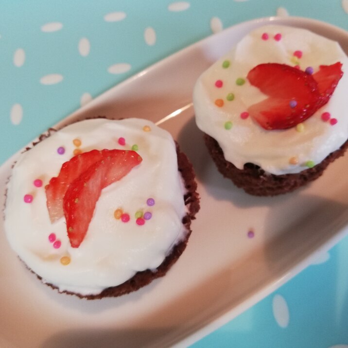 電子レンジでココアカップケーキ レシピ 作り方 By Ake Me 楽天レシピ